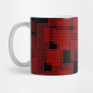 abstract geometric ornament, lines, stripes, grid, lattice. Mug